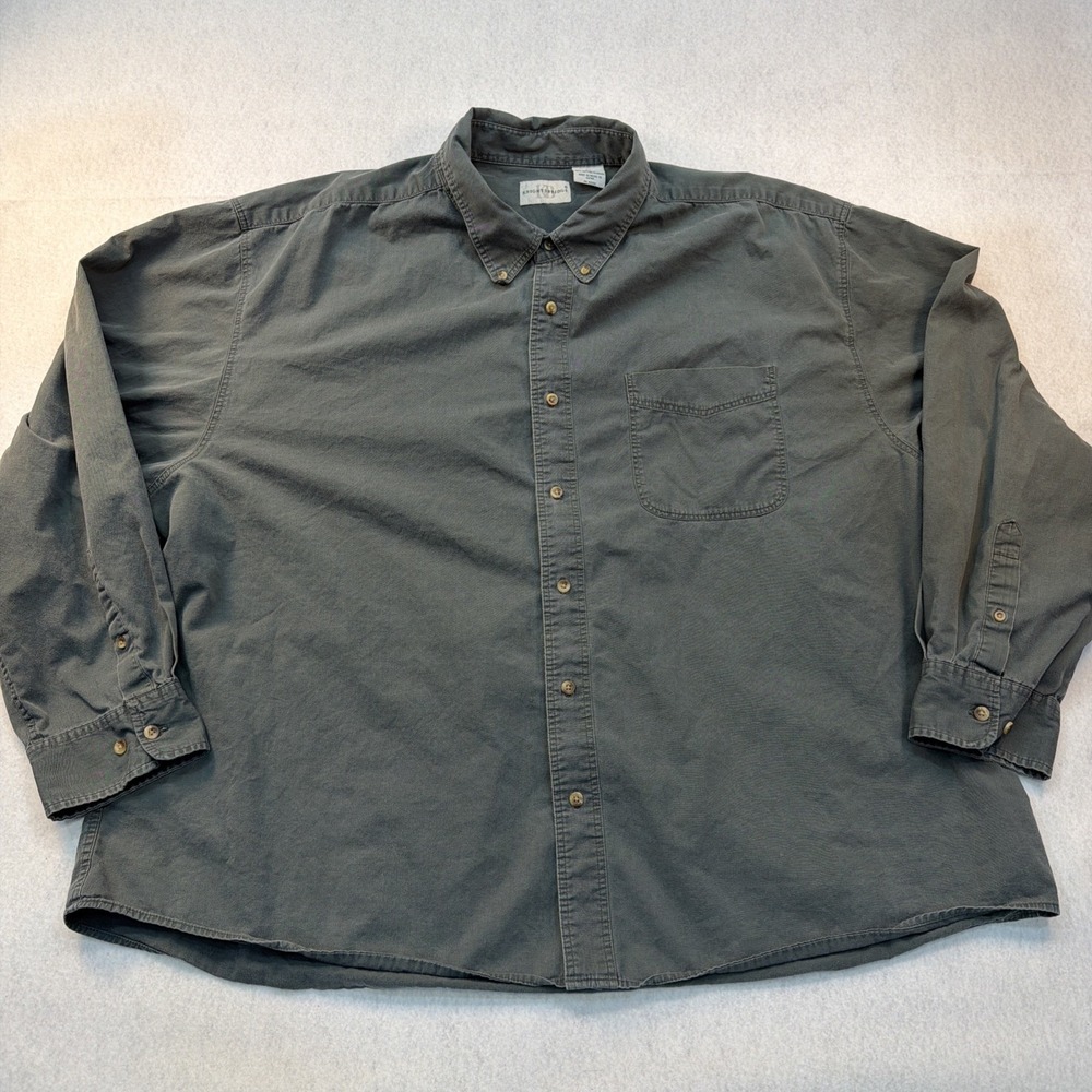 Knightsbridge Mens 3X Large Dark Sage Button‎ Up Long Sleeve Pocket Work Shirt
